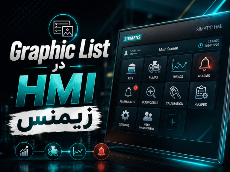‫آموزش Graphic List در HMI زیمنس